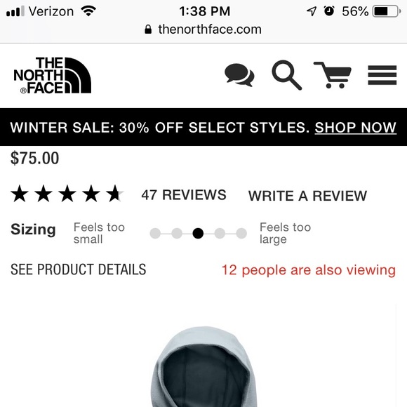 The North Face purple fleece zip hoodie - Picture 6 of 6